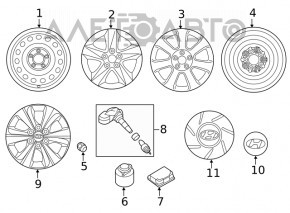 Wheel disk R16 Hyundai Elantra UD 11-16