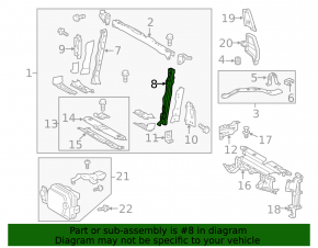 Left side TV bar Toyota Rav4 13-18