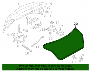 VW Passat 20-22 Trunk Lid Seal