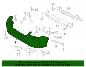 Subaru Forester 2014-2018 SJ 2.0 front bumper