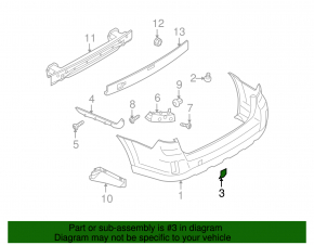 Tow Hook Cap Rear Bumper Subaru Outback 15-19