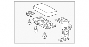 Armrest Lexus CT200h 11-13 leather, black