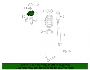 Shock absorber support rear right Audi A3 8V 15-20