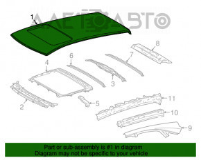Metal roof Lexus RX350 RX450h 16-22 under the hatch, sawed off, butts