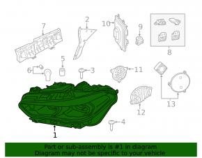 Headlight front left complete BMW X5 G05 19-23 LED Shadowline
