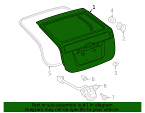Naked tailgate for Toyota Prius 2009-2010