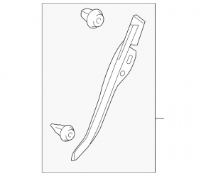 Door lock trim rear right Lexus IS250 IS350 06-13