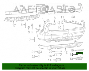 Rear Bumper Lip Bracket Right Dodge Challenger 15-19 Rest 3.6