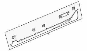 Right threshold Honda Accord 16-17 blue, broken fasteners