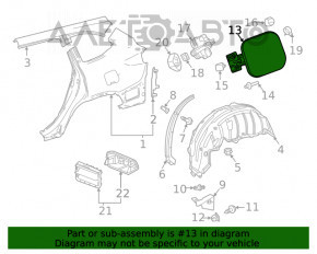 Fuel filler flap Toyota Highlander 20-