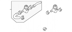 Cooling system valve vacuum VW Touareg 11-17 3.6 with tubes