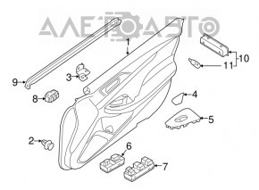 Door trim card front right Nissan Maxima A36 16- beige