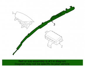 Airbag airbag side curtain left Kia Forte 4d 17-18 rest