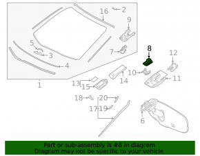 Toyota Sienna 21-22 lane keeping camera on the windshield