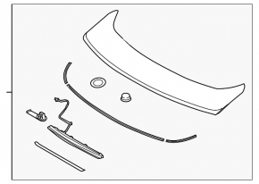 Hyundai Ioniq 17-22 Trunk Door Spoiler with Brake Light