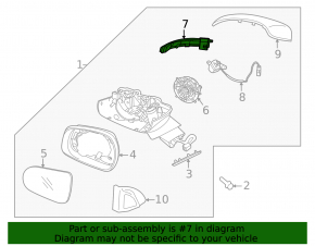 Left side mirror turn signal repeater for Kia Sorento 21-25