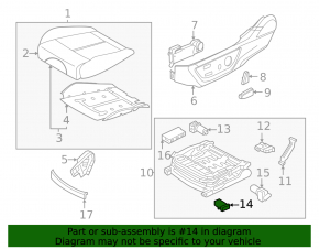 Hyundai Santa FE 21-23 passenger seat longitudinal adjustment motor with bracket