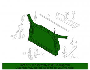 Audi A5 08-16 2.0, 3.0 radiator panel TV