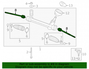Steering rod right Chevrolet Trax 15-22