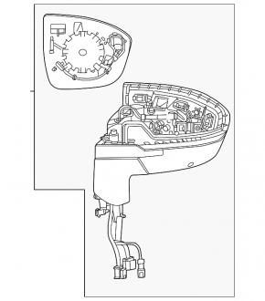 Left side mirror assembly Nissan Murano 25-26 Platinum, heated