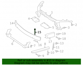 Front bumper reinforcement mount left Mercedes A-class V177 19-22 3 parts