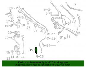 Mercedes W213 E 17-23 Windshield Washer Motor
