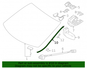 Left windshield molding for Mercedes X247 GLB 20-26