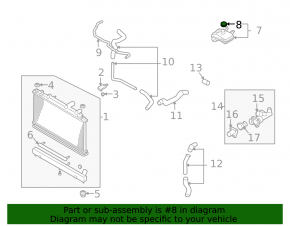 Mazda6 09-13 2.5 Coolant Expansion Tank Cap