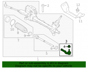 Steering tip left Ford Transit Connect MK2 13- CTR