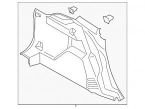 Left arch trim Ford Escape MK3 13-18 black, scratch, broken mount