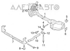Subframe reinforcement right Lincoln MKC 15- without bracket