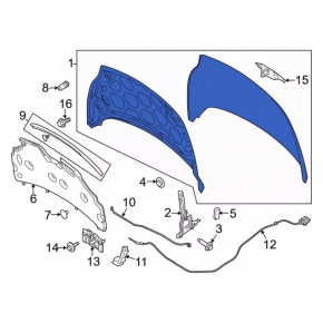 Hood bare Ford Fiesta 11-19 black UH
