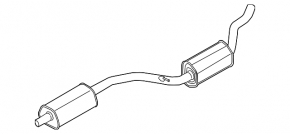 Exhaust line middle part Ford C-max MK2 13-18