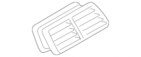 Front Panel Air Vent Deflector Central Lincoln Nautilus 19-23