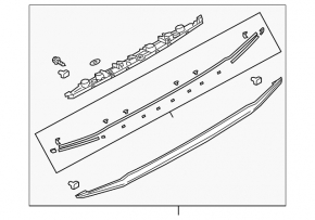 Mazda 6 18-21 trunk lid molding with license plate light strip