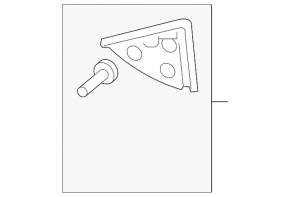 Mazda CX-9 16-23 front left door triangle, gloss