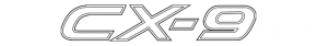 Emblem badge CX-9 tailgate Mazda CX-9 16-19