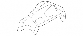 Exhaust manifold protection BMW X5 F15 14-18 4.4T upper right