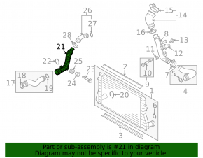 Right air duct for VW Tiguan 09-17, plastic