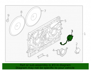 Cooling Fan Motor Right Nissan Rogue 21-21 2.5