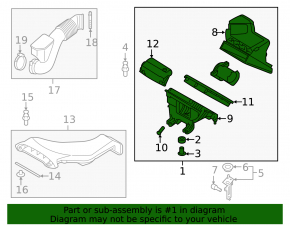 Kia Optima 16-20 air filter housing