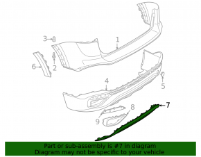 Rear bumper lip VW Taos 22-25 silver