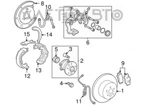 Rear right brake disc cover for Toyota Avalon 2012