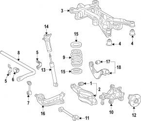 Rear stabilizer Toyota Rav4 19- 2.5