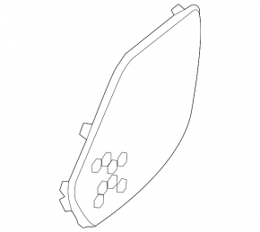 Audi A6 C7 12-18 Bose rear left door speaker grille, beige