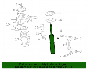 Front left shock absorber for Audi A7 14-18 (electric)