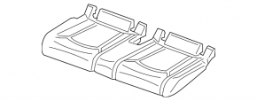 Rear row of seats 3 row Audi Q7 16- leather black
