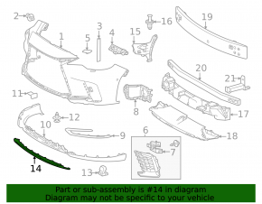 Lexus RX350 RX500h 2020 Japan-built F Sport front lip