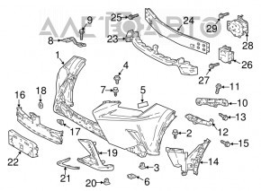 Lexus NX300 NX300h 18-19 front bumper