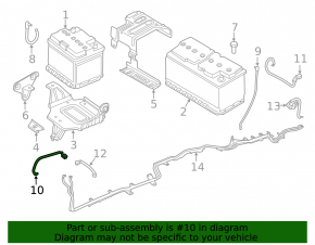 Positive battery terminal BMW X3 G01 18 - underhood